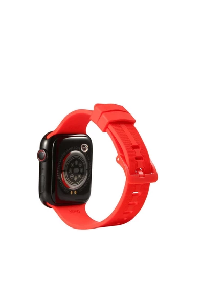 Apple Watch 7 45mm Krd-23 Silikon Kordon (kırmızı)