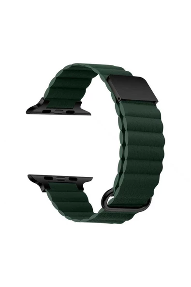 Apple Watch 7 45mm KRD-78 PU Deri Kordon Strap Kayış