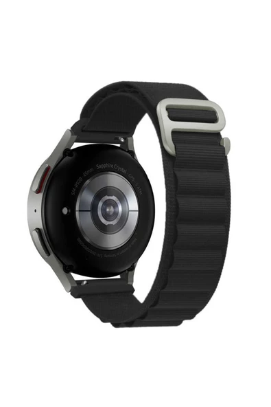 Galaxy Watch Active 2 44mm Uyumlu Krd-74 20mm Hasır Kordon (siyah)