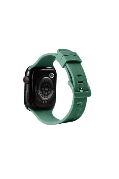 Apple Watch 7 45mm Krd-23 Uyumlu Silikon Kordon (yeşil)