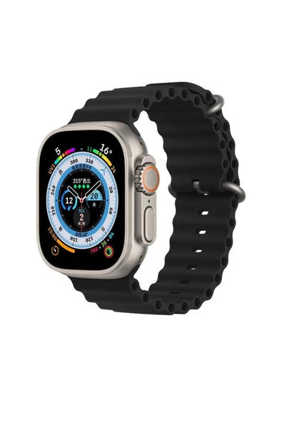 Apple Watch 38mm Uyumlu Krd-75 Silikon Kordon (siyah)