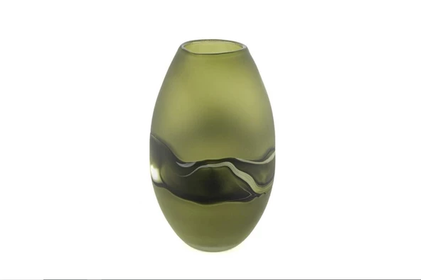 Mikasa Moor Yeşil Buzlu Degrade Cam Vazo 17x28cm ürün görseli