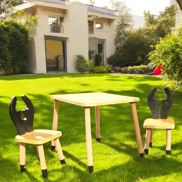 MONTESSORİ ÇOCUK AKTİVİTE MASA SANDALYE SETİ - 3