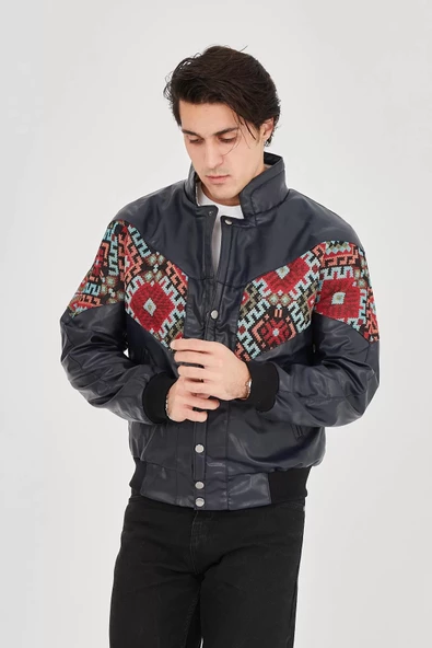 Erkek  Vintage Ceket - Lacivert - 7