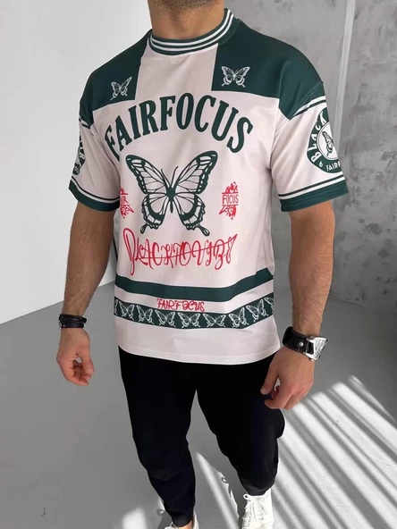 Erkek Baskılı Tshirt - Mavi - 3