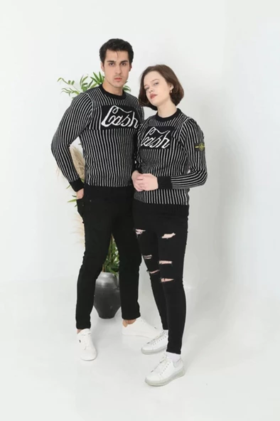 Erkek Bisiklet Yaka Yün Örmeli Triko Kazak - Siyah - 2