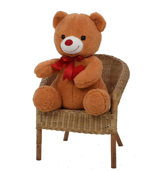 80 cm Kalp Tutan, Oturan Sevimli Peluş Ayı - Sevgiliye Özel HEDİYE - 8
