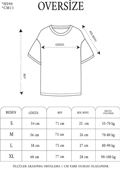 Unisex Baskılı Oversize T-Shirt - Siyah - 8