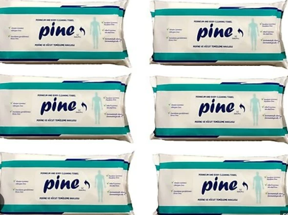 Perine Bölgesi Temizleme Havlusu 50 adet PİNE 6 paket