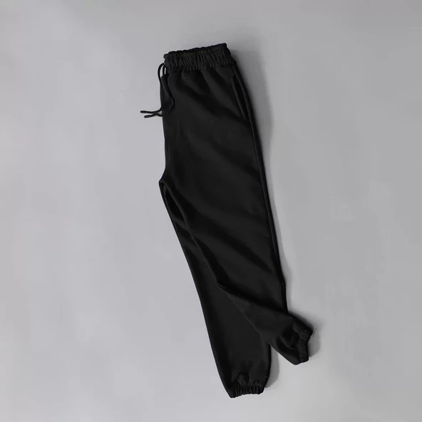 Unisex Basic Eşofman Altı - Siyah - 3