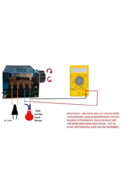 4000W Dimmer Ac 220V Motor Hız Kontrol Devresi - 3