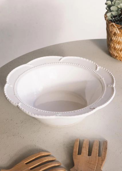 The Mia Grande Salata Kasesi Beyaz 31x9 cm GRD0015 - 3