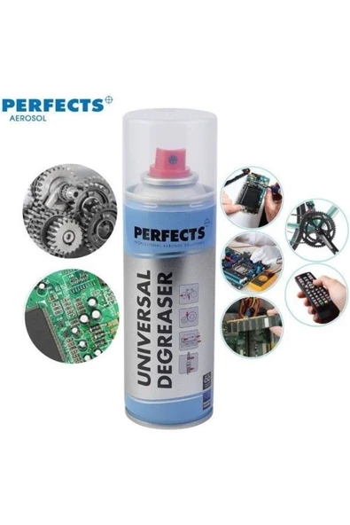 Yağsız Kontak Sprey - Perfects 200ml - Universal Degreaser - Yağsız Temizleme Sprey 12 ADET