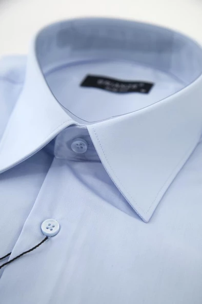 Brianze Açık Mavi Kravat Yaka Slim Fit Gömlek - 5