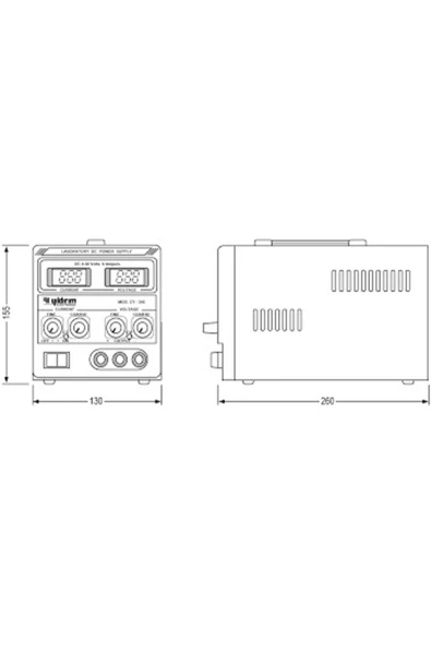 Yıldırım Cy 306 Ayarlı Güç Kaynağı Dc 0-30 Volt-6 Amper (0-30V 0-6A) Power Supply Kısa Devre Koruma - 2