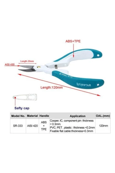 Paslanmaz Çelik Bıçaklar Mikro Hassas Makas Sr-333 - 3