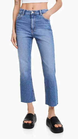 Bershka Mavi Kot Pantolon