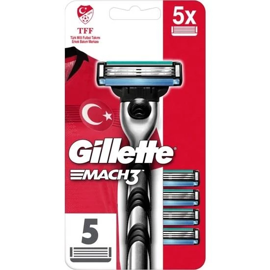 Gillette Mach3 Turbo Tıraş Makinesi 4+1 Yedekli