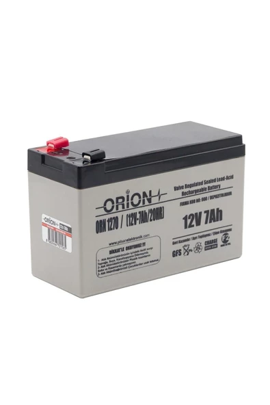Orn1270 12v 7ah Bakımsız Kuru Akü 12 Volt 7 Amper Akü - 02/2025 Üretim - 2