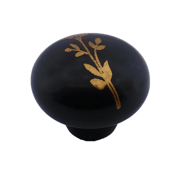 8 Adet Asya Kulp Siyah Polimer Düğme Kulp Mantar Mobilya Mutfak Dolabı Çekmece Kulbu Kulpları - Resim 6