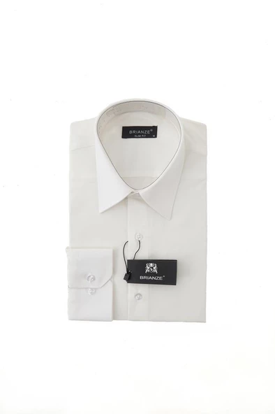 Brianze Krem Kravat Yaka Slim Fit Gömlek - 6