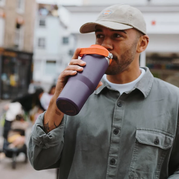 Stanley The IceFlow Flip Straw Pipetli Termos Bardak 0,89 LT (30 OZ) - Plum - Resim 4