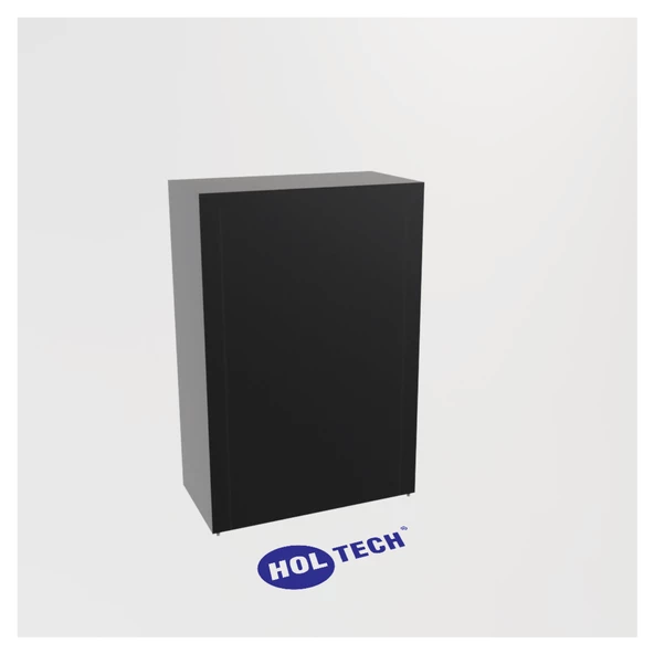 HOLTECH ÇELİK PROFİLLİ ASKILI PORTATİF BEZ DOLAP BEZ GARDIROP - SİYAH - 3