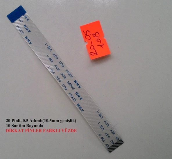 Awm 20624 80C 60V Vw-1 Flex Kablo 20 Pin 10 Cm 20-0.5-10B