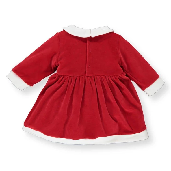 Kız Bebek Noel KadifeYılbaşı Elbisesi 3766 - 8