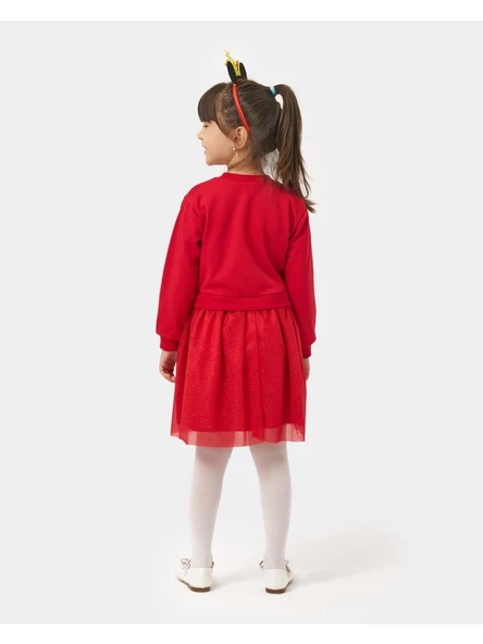 NAME BABY Kız Çocuk Tütülü Minili Yılbaşı Elbisesi Taç - Resim 6