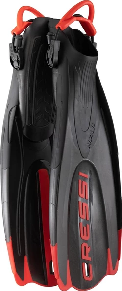 Cressi Maui Fins Div-Cen Palet, Siyah/Kırmızı, L/XL 43-47