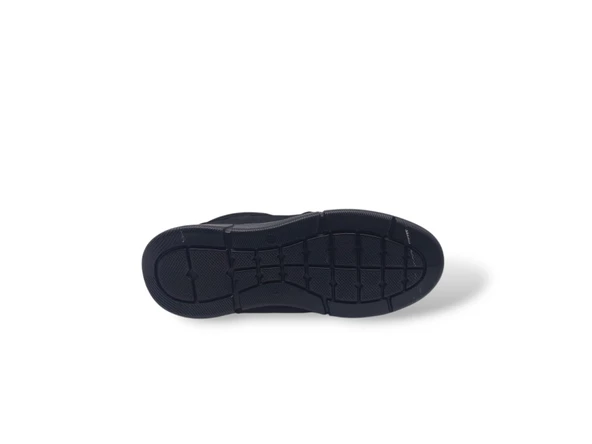 Zerhan 265 Erkek Siyah  Crazy Deri Lastik Bağcıklı Hafif Taban Ayakkabı - Resim 5