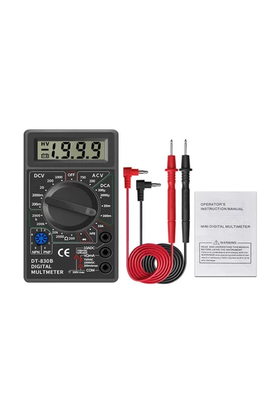 Dt830b Multimetre Dijital Ölçü Aleti Avometre Voltmetre Ampermetre - 2