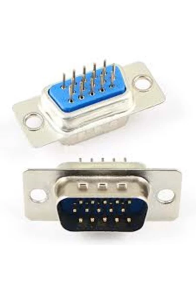 15 Pin 3 Sıra Lehim Tip Erkek D-sub Konnektör ürün görseli