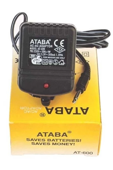 At-600 3w, 5.3v 300mah Ac-ac Süpürge Adaptör
