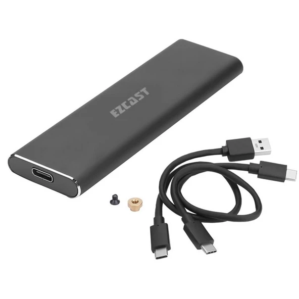 Ayt Powermaster Taşınabilir M.2 Nvme Ssd Destekli Usb 3.1 Type-C Ssd Harddisk Kutusu Sabit Sürücü Muhafazası