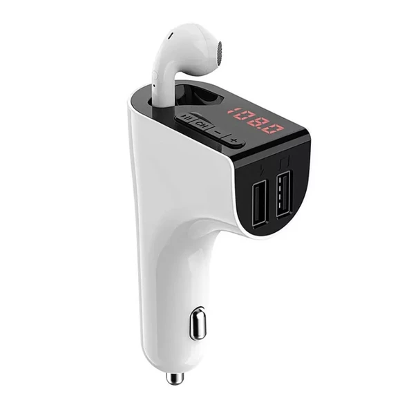 Ayt Magicvoice V14 Kablosuz Kulaklıklı 3.1A Çift Usb Sd Bluetooth Destekli FM Transmitter