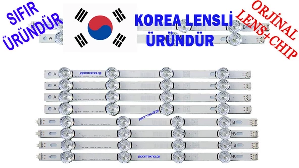 LG INNOTEK, DRT 3.0 42, 42LB SERİSİ 42LB652V , 42LB630V, 42LB620V, 42LF580N, 42LB582V, 42LB580N LED BAR TAKIMI 8ADET ORIGINAL LENS