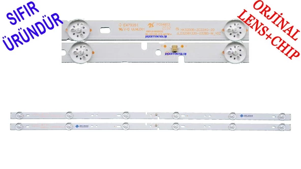 PROFILO 32PA200E LED BAR, BACKLIGHT, 06-32C2X6-618-M10W14-NEW LED BAR , 06-32C2X6-618-M07W14, JL.D32061330-032BS-M_V02,  3V 618MM 2ADET LED BAR HAIER