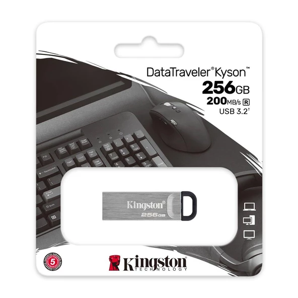 Kingston 256 GB DataTraveler Kyson 200MB-s Metal USB 3.2 Gen 1 Flash Bellek - 2