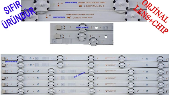 VESTEL, FINLUX, REGAL, HI-LEVEL, LED BAR, SVV480A16A_5LED , SVV480A16B_5LED , VES480UNDS-2D-N11, VES480UNDS-2D-N12 LED BAR , 30090682 , 30090703
