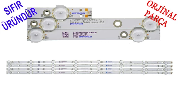 Philips 43PUS6162/12, 43PUS6503/62, 43PUS6412/12, 43PUS6262/12 LED BAR BACKLIGHT , LB43104 V0_02, 03, 210BZ08D0B, TPT430U3-EQYSHM.G LED BAR PANEL LED, LBM430M0801-BW-3 - 1