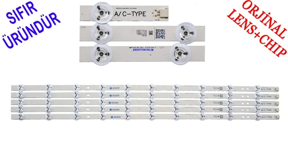 VESTEL 40UA9300 , 40UA8900 , 40UA9000 LED BAR BACKLIGHT , 400DLED_SLIM_REV01 , VES400QNSS-2D-U01, ORJINAL LENS