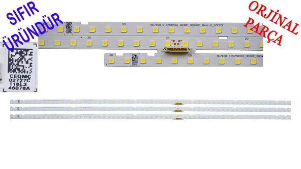 SAMSUNG UE75NU7100U, UE75RU7100U, HG75EJ690UB, QM75N, QB75N LED BAR, STS750A26_3030F, BN96-46078A,