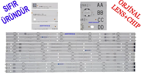 LG 65UJ630V, 65UK6100PLB LED BAR , PANEL LEDLERİ , LG innotek 17Y 65inch , LG 65UJ63_A_REV01, 65UJ63_B_REV01, 65UJ63_C_REV01, 65UJ63_D_REV01 Tv Led Bar