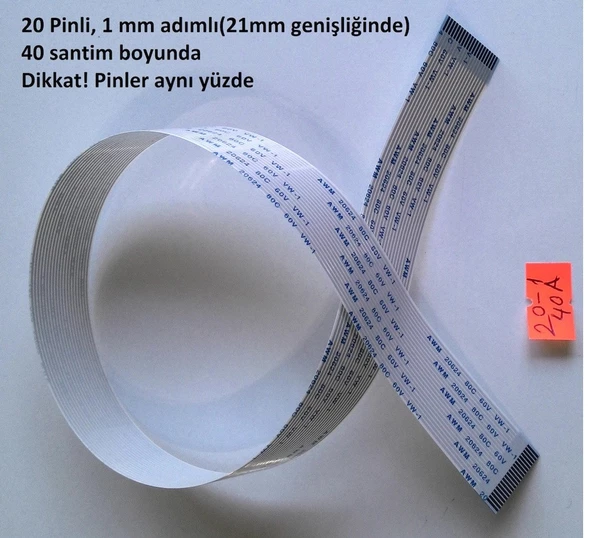 Awm 20624 80C 60V Vw-1 Flex Şerit Kablo 20-1-40A