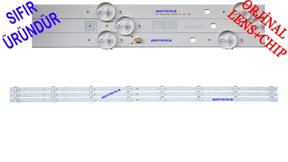SKYTECH SST-4350B, SST4350C, LED BAR, REDLINE, M43, MRT-43, LED BAR, HL-00430A30-0402S-06 A1 3X8 - 8 LEDLİ , PANEL LEDLERİ