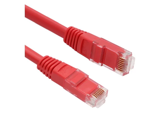 Vcom Cat6 3 Metre Kırmızı Utp Patch Kablo Ethernet Kablosu