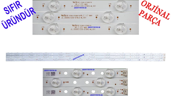VESTEL, 50U9600, LED BAR, JL.D500C1330-078KS-M_V01, JL.D500C1330-078LS-M_V01, 30105567, 30105568, ORJİNAL ÜRÜN