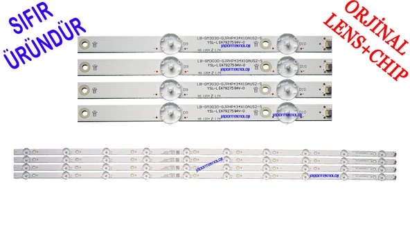 PHILIPS 43PUS7505/62, LB-GM3030-GJPHP434X10AUS2-S , YSL-LE479275 , 43PUS7505 PANEL LEDLERİ